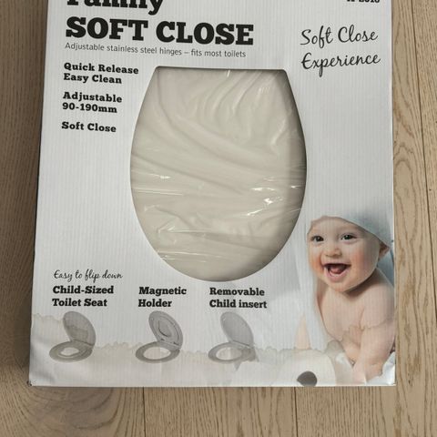 Family soft close toalett