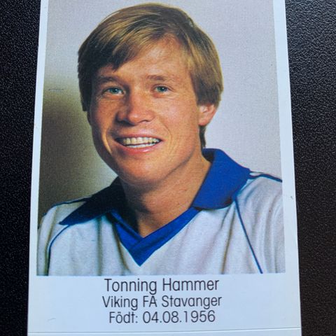 Tonning Hammer Viking Stavanger 1983 sjeldent fotballkort klistremerke