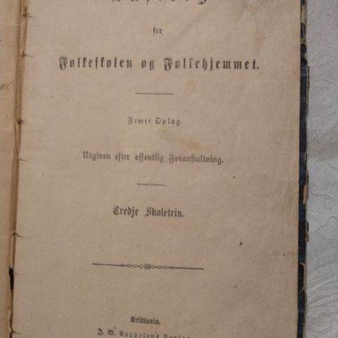 Læsebog for Folkeskolen og Folkehjemmet fra 1877