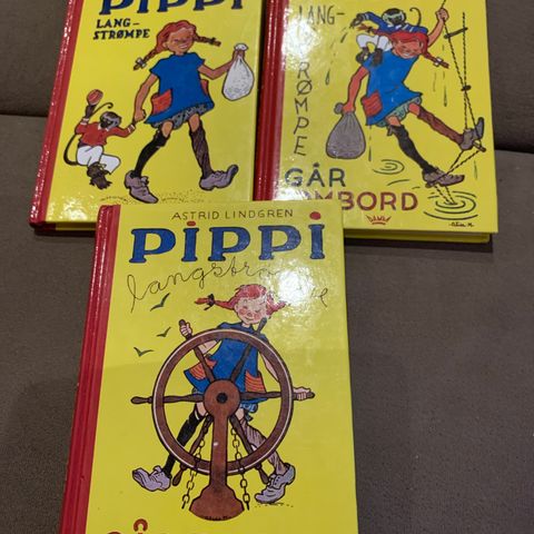 3 x Pippi Langstrømpe - Astrid Lindgren