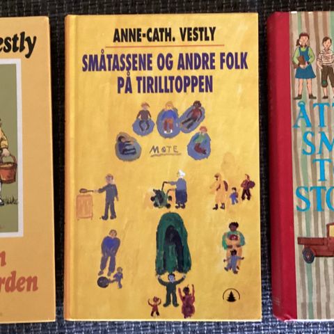 ANNE-CATH. VESTLY - 3 meget flotte eldre bøker. 1974, 1984 og 2000. «SOM NYE»