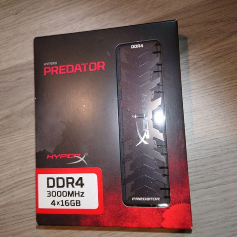 HyperX Predator DDR4 3000MHz CL15 16GBx4 sticks