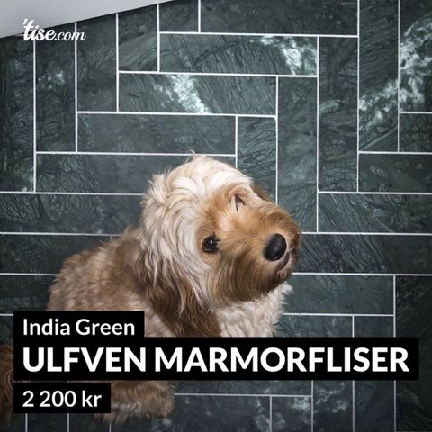 Marmorfliser fra Ulfven (India Green)