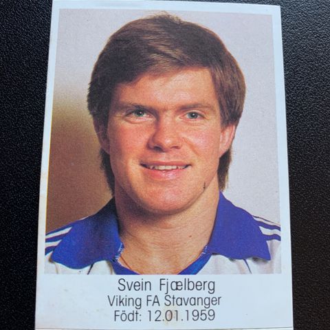 Svein Fjælberg Viking Stavanger 1983 sjeldent fotballkort klistremerke