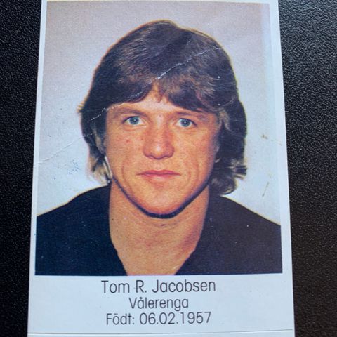 Petter Morstad Tom Rüsz Jacobsen Vålerenga VIF Norge 1983 sjeldent fotballkort