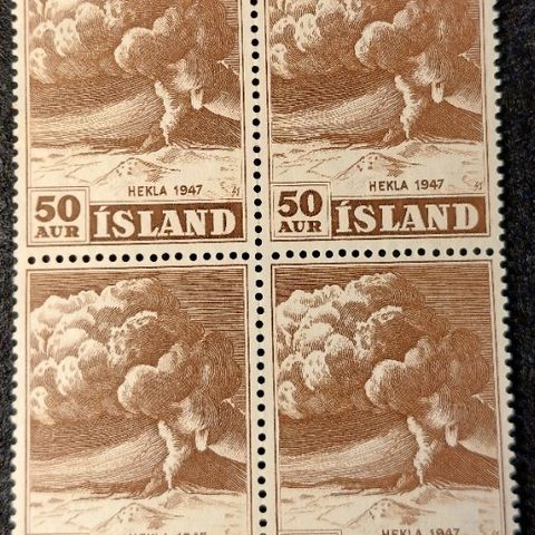 1948. Hekla i udbrud. 50 aur - Island - postfrisk - AFA - 251