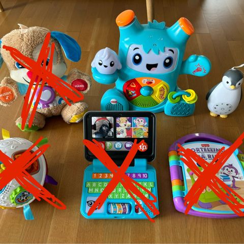 Fischer Price/Vtech aktivitetsleker baby med lyd og lys og Zazu uro