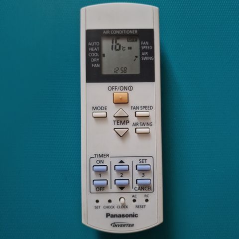 Fjernkontroll til Panasonic varmepumpe