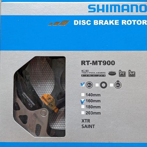 Ny Shimano XTR RT-MT900 160mm bremseskive