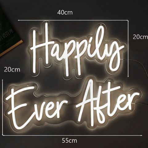 Happily Ever After neonskilt - PERFEKT TIL BRYLLUP