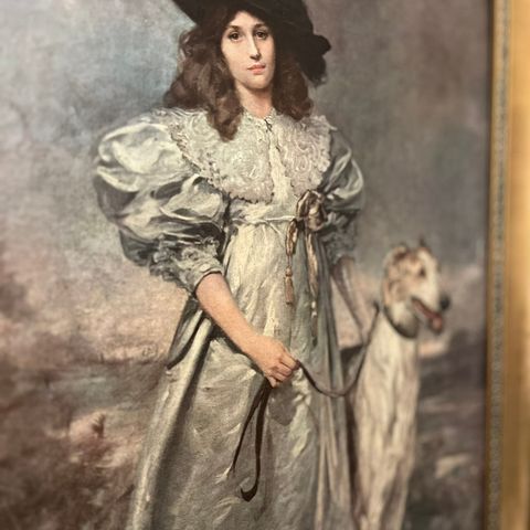 Kjent historisk motiv - Constance Shepherd and her borzoi