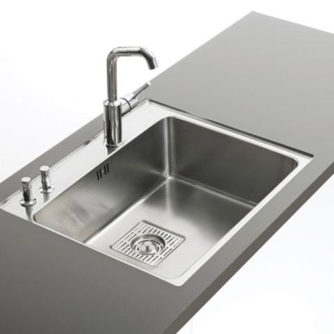 Intra Frame - FR60SX kjøkkenvask/kjøkkenkum i stål med universalflens