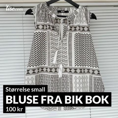 Mønstrete bluse fra Bik Bok (str S)