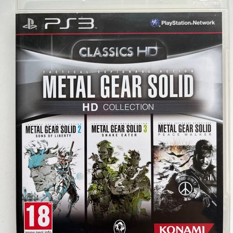 ps3 spill METAL GEAR SOLID HD COLLECTION