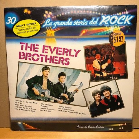 Vinyl, The Everly brothers, La grande storia del Rock, ITALIENSK pressing