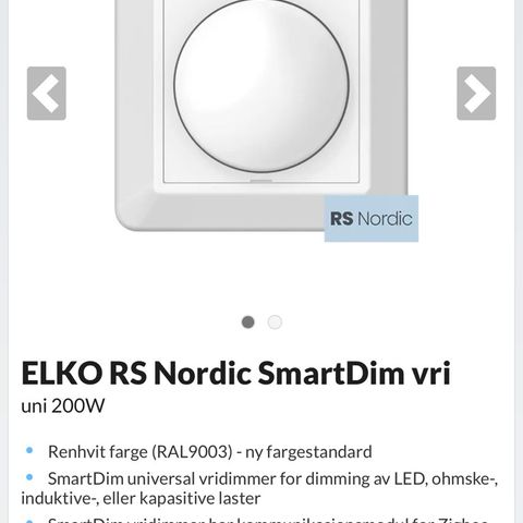 Diverse Elko Smart, dimmere, bevegelses sensorer, termostat og Gateway