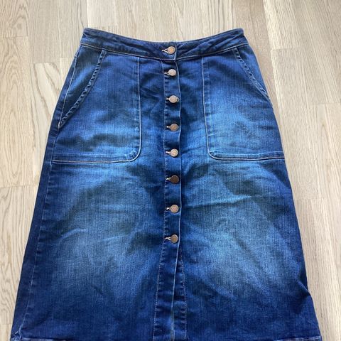 A-Line- denim  str S+ knapper front