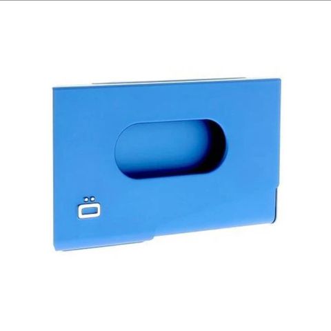 Ögon Design. One Touch visittkortholder i aluminium blå