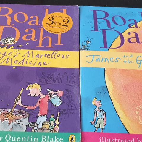 2 stk Roald Dahl barnebøker på Engelsk