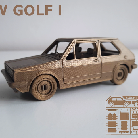 VW Golf MK1 - Modellbyggesett/ Kit Card / Kortsett