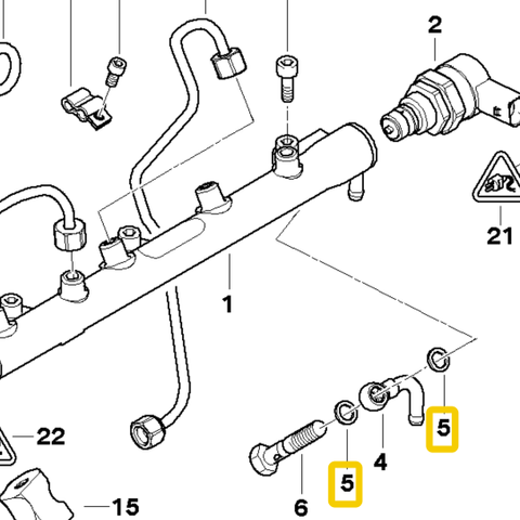 13512248189 E87 118d 120d High pressure accumulator/injector/line