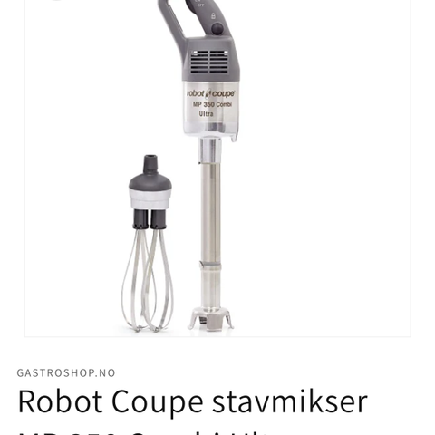 Robot Coupe stavmikser MP 350 Combi Ultra