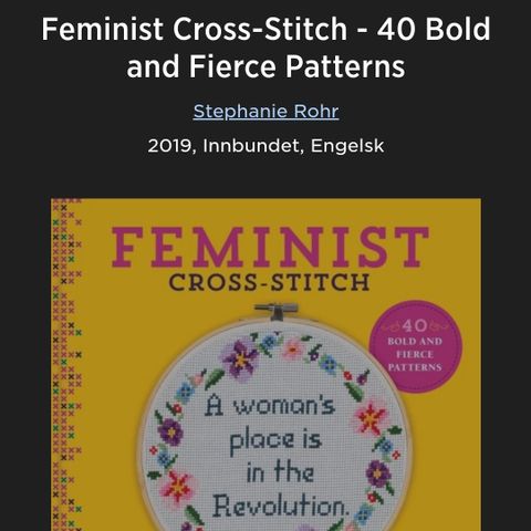 Broderi Bok (Feminist Cross- Stitch🪡🧵