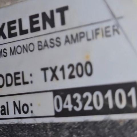 Xelent tx1200 mono forsterker 1200w rms. Vintage