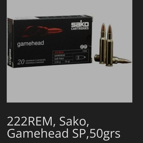 Sako Gamehead 222rem 50gr