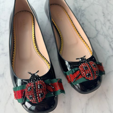 NYE GUCCI Lexi Ladybug Ballet Flats i str 37,5