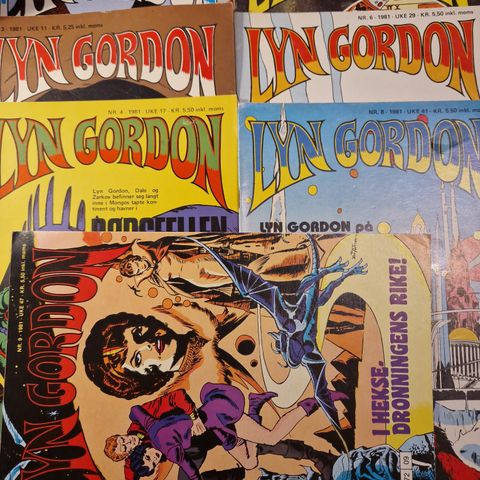 Lyn Gordon nr 2, 3,4,5,6,8 og 9 fra 1981