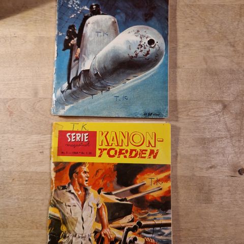 Seriemagasinet nr 1 og 5 1964.   Kanon Torden og Froskemenn