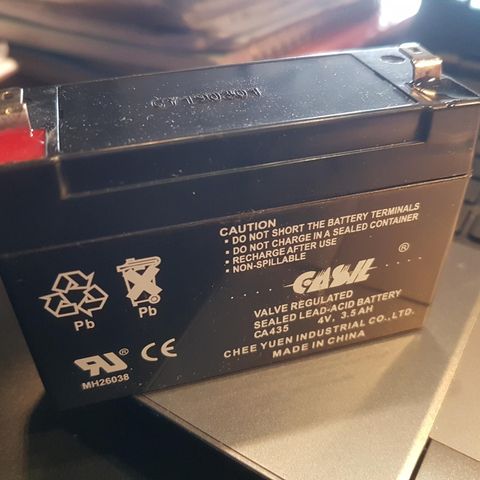 Opplad batteri Casil 4V  3,5Ah