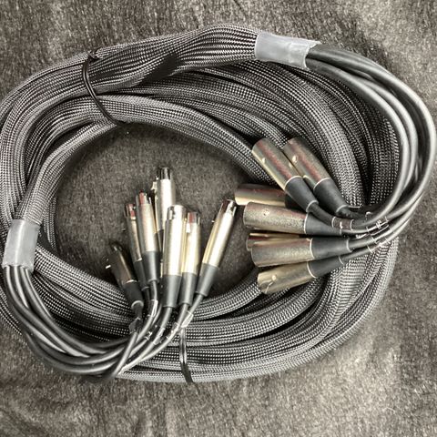 Multikabel for lyd, med ‘’strømpe’’ - XLR-XLR, 8 par, 6 meter.