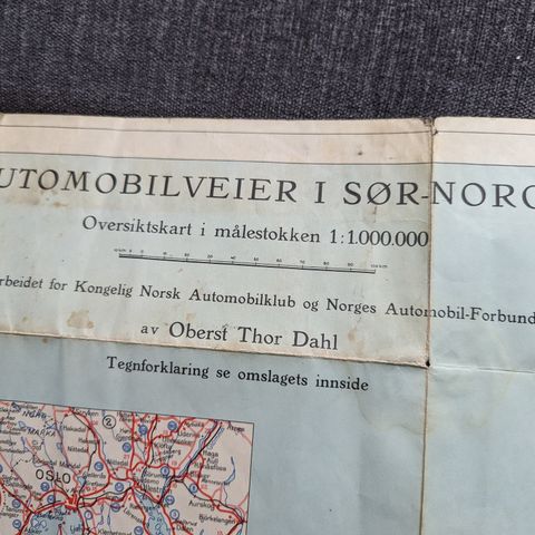 Automobilveier i Sør-Norge, kart, 1949