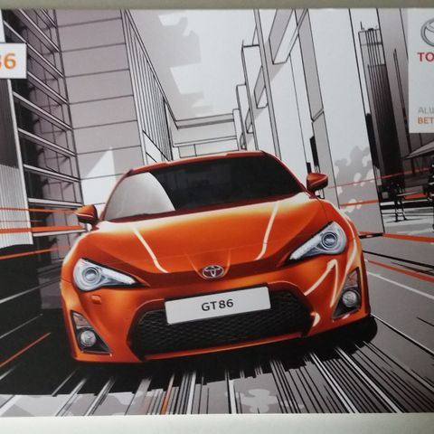 Toyota GT86 -brosjyre. (NORSK)