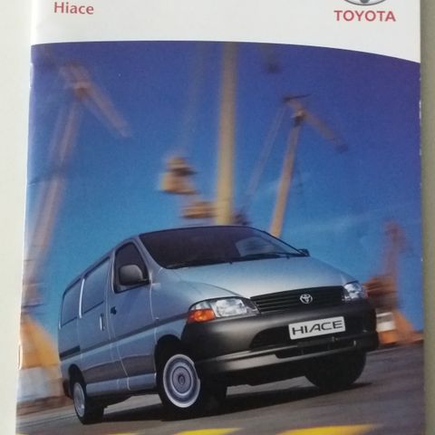 Toyota HIACE -brosjyre. (NORSK)