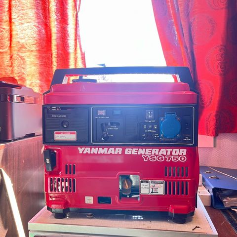 Yanmar Generator YSG 750 bensin, brukt 2 ganger Kr. 2000