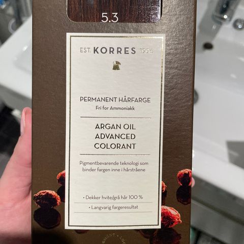 Korres Argan Oil Advanced Colorant 5.3 Golden/Honey Light Brown