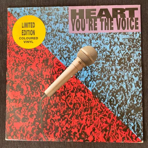 HEART: YOU`RE THE VOICE, SJELDEN 10", RØD VINYL