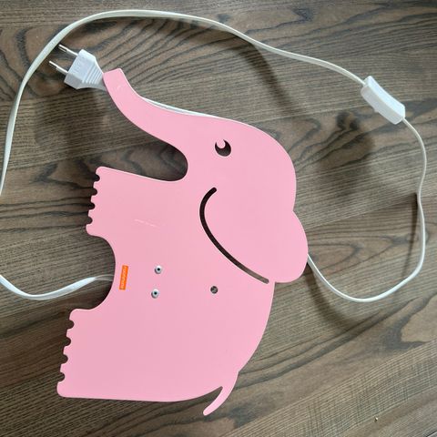 Roommate elefant lampe rosa