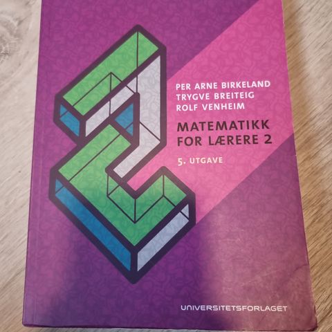 Matematikk for lærer 2 (5. Utg)