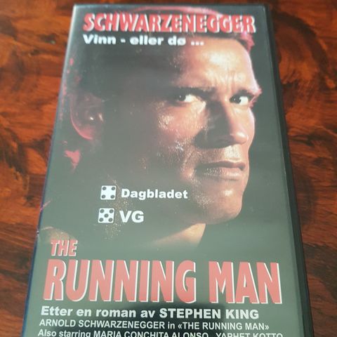 The Running Man med Arnold Schwarzenegger Vhs