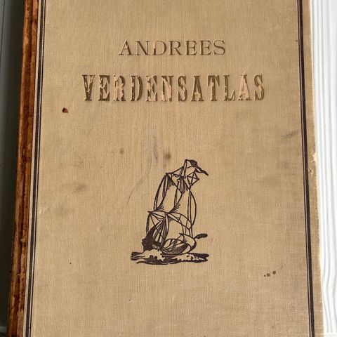 100 ÅR GAMMELT VERDENSATLAS - ANDREES verdensatlas fra 1923