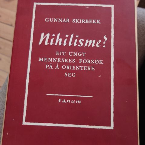 Nihilisme av Gunnar Skirbekk