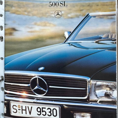 Brosjyre av Mercedes SL-klasse (R107) - 08/1985 - til salgs