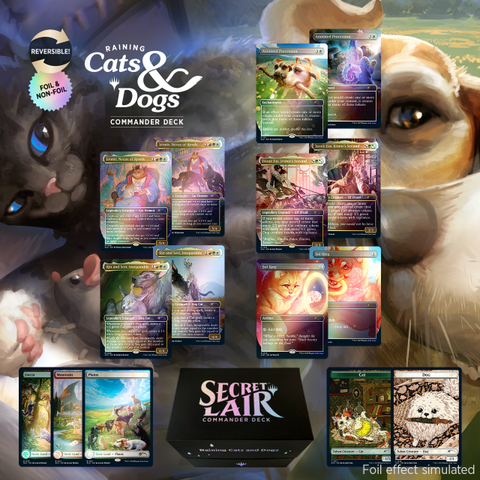 Secret Lair Commander Deck: Raining Cats and Dogs, Full uåpnet precon