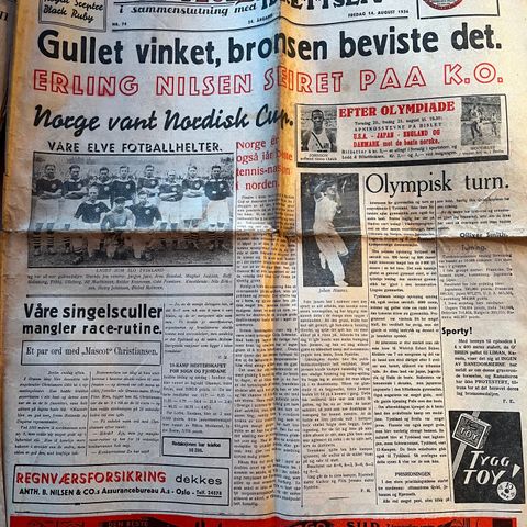 Sportsmanden - aviser fra 1936