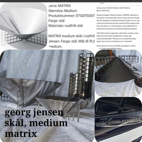 Georg Jensen Matrix skål medium