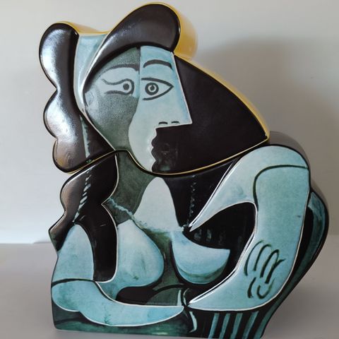 Picasso, Goebel krukke / boks i porselen med lokk